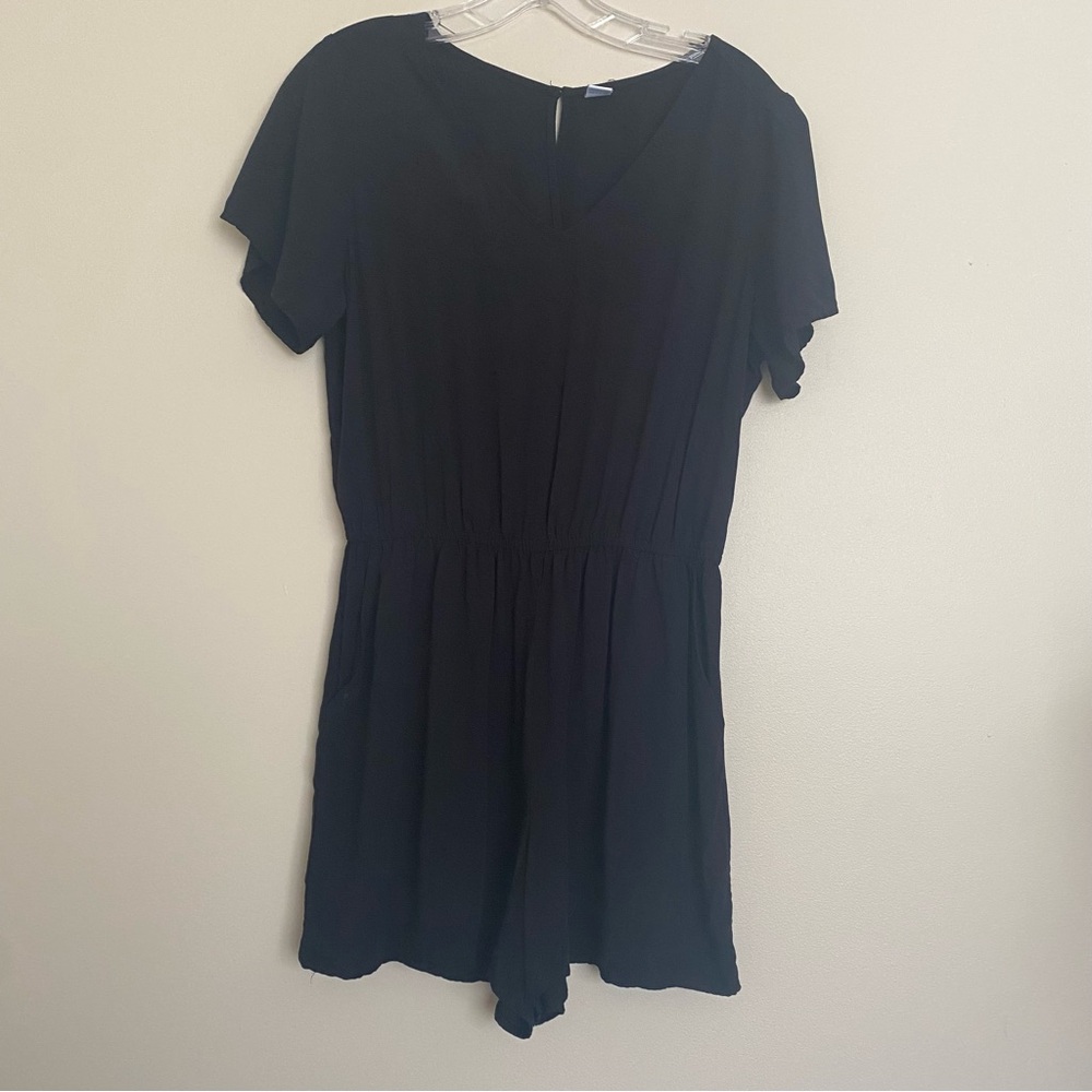 Old Navy Classic Black Romper with pockets